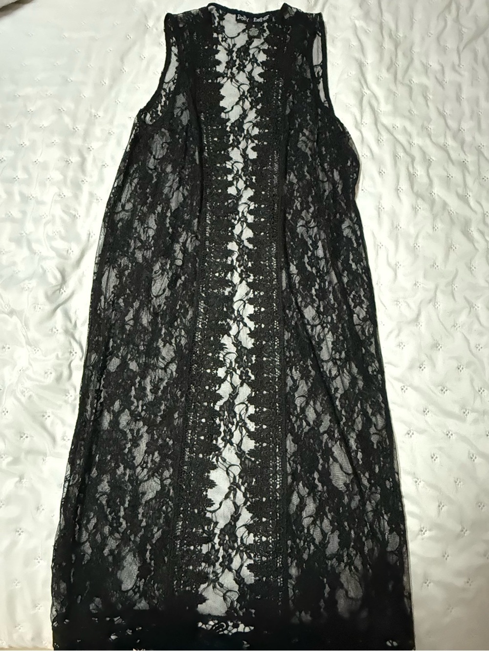 Polly & Esther Black Lace Sheer Top